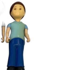 Little Tikes VTG Family Figure Man dad father Short Sleeve Blue Top Blue Pants